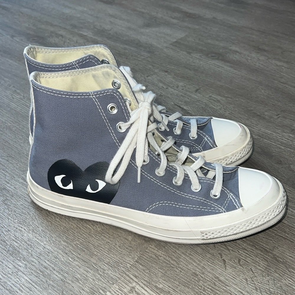 Comme de garçon Gray and White converse M8/W10 - Picture 6 of 11